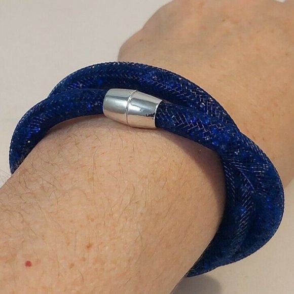 Bijoux Tener Crystal Mesh Basic Double Wrap Bracelet 16.5" long Choose Color - Picture 4 of 12